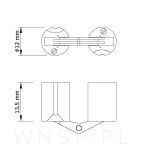 Zawias cylindryczny Ø 12 mm, do stołu, drzwi meblowych, mosiądz - 4