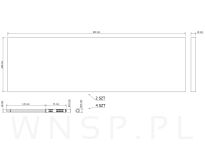 Zestaw 2 półek ściennych białych 650 x 200 x 18 mm, z niewidocznymi ramionami - 2