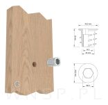 M5 X 10 mm - Nakrętka mufa do drewna typ DC - 6