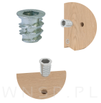 M5 X 10 mm - Nakrętka mufa do drewna typ DC - 4