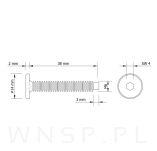 M6 X 35 mm metryczny z wprowadzeniem, SW-4 - 2