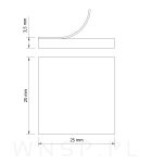 Podkładki filcowe  25 X 25 czarny (80 szt.) - 2