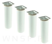 Nóżka bukowa biała 20 cm, walcowa 60 mm z blachą - 4