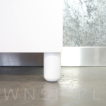 Nóżka bukowa biała 20 cm, walcowa 60 mm z blachą - 3