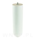 Nóżka bukowa biała 20 cm, walcowa 60 mm z blachą - 10