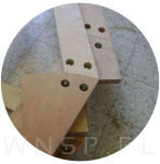 Mocne złącze podwójne 100 sztuk M6 do mebli Ø 35 połączenie do blatów 180 stopni - 5