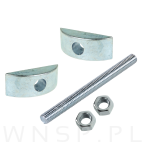 Mocne złącze podwójne 100 sztuk M6 do mebli Ø 35 połączenie do blatów 180 stopni - 4