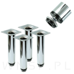 Nogi meblowe okrągłe z regulacją do komody, szafki 15 cm zestaw z wkrętami - 4