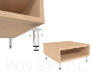 Nogi meblowe okrągłe z regulacją do komody, szafki 15 cm zestaw z wkrętami - 5