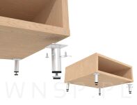 Nogi meblowe okrągłe z regulacją do komody, szafki 15 cm zestaw z wkrętami - 3