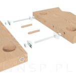 100 x Kołek drewniany bukowy meblowy Ø 8 x 40 mm - 7