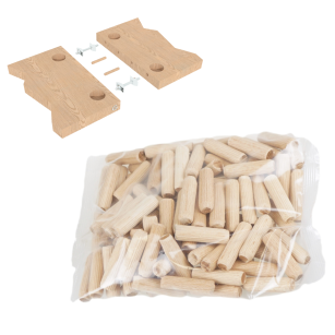 100 x Kołek drewniany bukowy meblowy Ø 8 x 40 mm