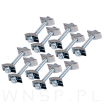 Mocne złącze podwójne 4 sztuki M8 do mebli Ø 40, połączenie blatów 180 stopni - 9