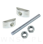 Mocne złącze podwójne 4 sztuki M8 do mebli Ø 40, połączenie blatów 180 stopni - 3
