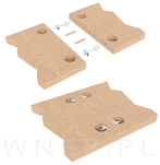 Mocne złącze podwójne 4 sztuki M8 do mebli Ø 40, połączenie blatów 180 stopni - 10