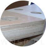 Mocne złącze podwójne 4 sztuki M8 do mebli Ø 40, połączenie blatów 180 stopni - 4