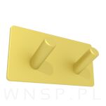 Haczyk, wieszak podwójny skośny, uchwyt mosiądz, samoprzylepny - 4