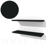2x Półki do ściany, konsol, wsporników ściennych z płyty czarnej, 400 x 150 x 18 mm - 5