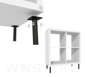 Nogi stalowe okrągłe 19,6 cm, zestaw nóg z wkrętami, czarne matowe - 6