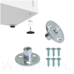 Nakrętka M8 x 10 mm z dużym kołnierzem Ø 37 mm do przykręcania, zestaw z wkrętami - 3