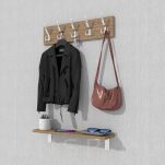 Haczyk 3 ramienny wieszak przykręcany, nikiel - 4