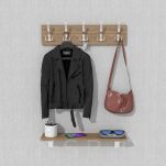 Haczyk 3 ramienny wieszak przykręcany, nikiel - 6