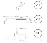 Śruby do łóżka, 10 kpl. zestaw montażowy wkręty, śruby do montażu łóżeczka M6 x 100 mm - 2