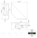 Nowoczesne wsporniki na krawędź półki ściennej 2 sztuki, FLEX 18 x 18 cm - 2