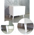 4x Noga bukowa skośna UNIQ 8 CM z blachą montażową - 3