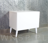 4x Noga bukowa skośna UNIQ 8 CM z blachą montażową - 6