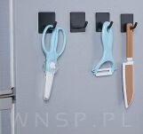 Haczyk, uchwyt, wieszak stal nierdzewna, kolor czarny  samoprzylepny - 8