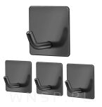 Haczyk, uchwyt, wieszak stal nierdzewna, kolor czarny  samoprzylepny - 11