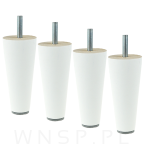 Zestaw nóżki proste 10 CM, białe, ze szpilką M8 X 25 MM + Blachy - 9