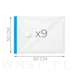 WORKI PRÓŻNIOWE 60 x 50 CM ZESTAW 9 SZTUK, NA UBRANIA, ZABAWKI DO SZAFY, GARAŻU, PIWNICY, NA STRYCH MOCNE GRUBE - 2