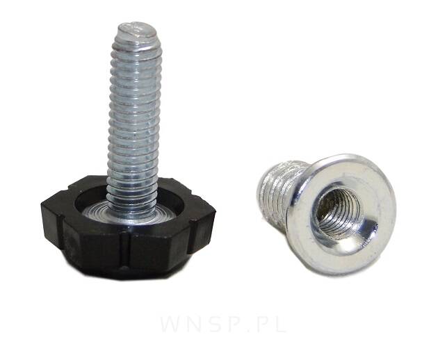 Stopka meblowa M6 X 27 mm z gniazdem do mebli