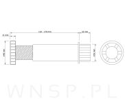 3x Noga regulowana do łóżka 17 cm [11 - 17 cm] - 2