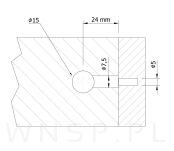 Złącze meblowe mimośrodowe zaczep 24 mm, komplet złącza do mebli 1000 kpl. - 4