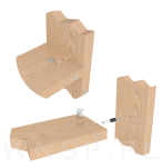 Złącze meblowe mimośrodowe zaczep 24 mm, komplet złącza do mebli 1000 kpl. - 3