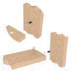 Złącze meblowe mimośrodowe zaczep 24 mm, komplet złącza do mebli 1000 kpl. - 5