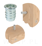 M10 X 20 mm - Mufa wkręcana do drewna - 4