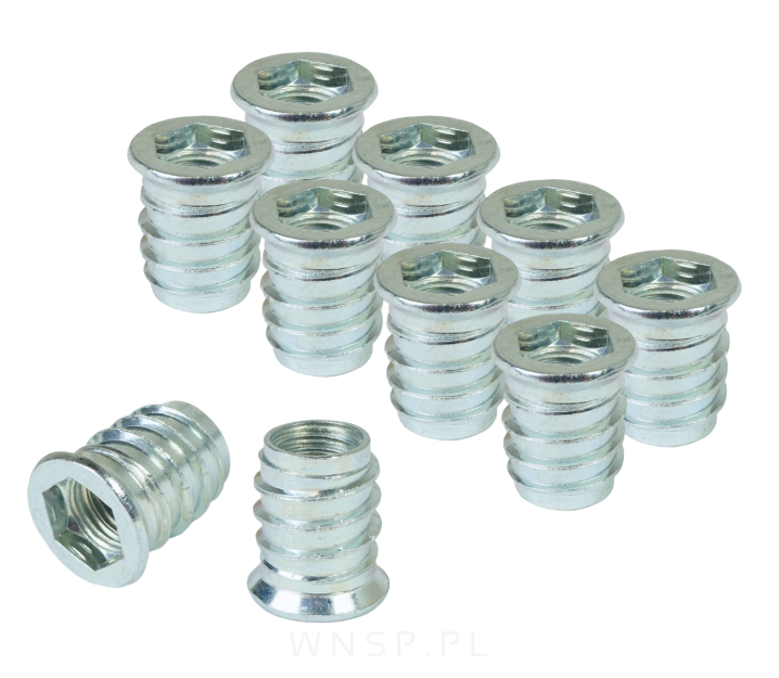 M10 X 20 mm - Mufa wkręcana do drewna