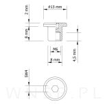 M6 x 8 MM, Nakrętka ericsona, stal nierdzewna - 2