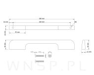 Uchwyt meblowy Bergamo 160 mm czarny - 2