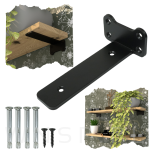 Zestaw 4 nowoczesnych wsporników do półki meblowej 155 mm, czarne - 5