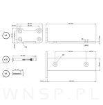 Zestaw 4 nowoczesnych wsporników do półki meblowej 155 mm, czarne - 2