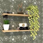 Zestaw 4 nowoczesnych wsporników do półki meblowej 155 mm, czarne - 4