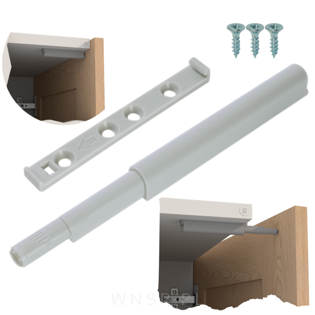 Odbojnik do drzwi bez uchwytów push to open, końcówka gumowa