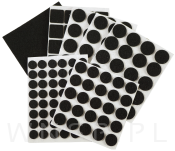 PODKŁADKI FILCOWE POD KRZESŁA, MEBLE, NOGI SAMOPRZYLEPNE ZESTAW 154 SZT CZARNY FILC - 4