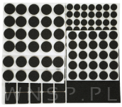 PODKŁADKI FILCOWE POD KRZESŁA, MEBLE, NOGI SAMOPRZYLEPNE ZESTAW 154 SZT CZARNY FILC - 6