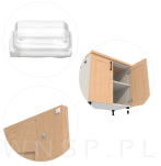 Odbojniki silikonowe samoprzylepne do drzwi mebli szuflad nóżki 10 x 10 x 2,5 mm - 3